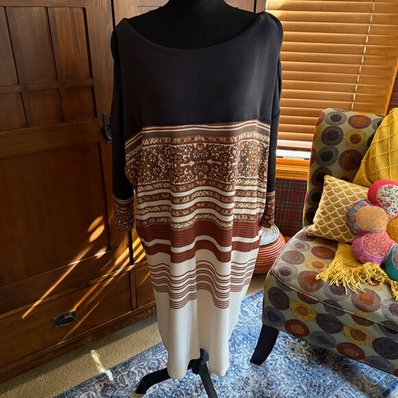 Free People Long Sleeve Midi Dress Size Medium - Picture 1 of 8